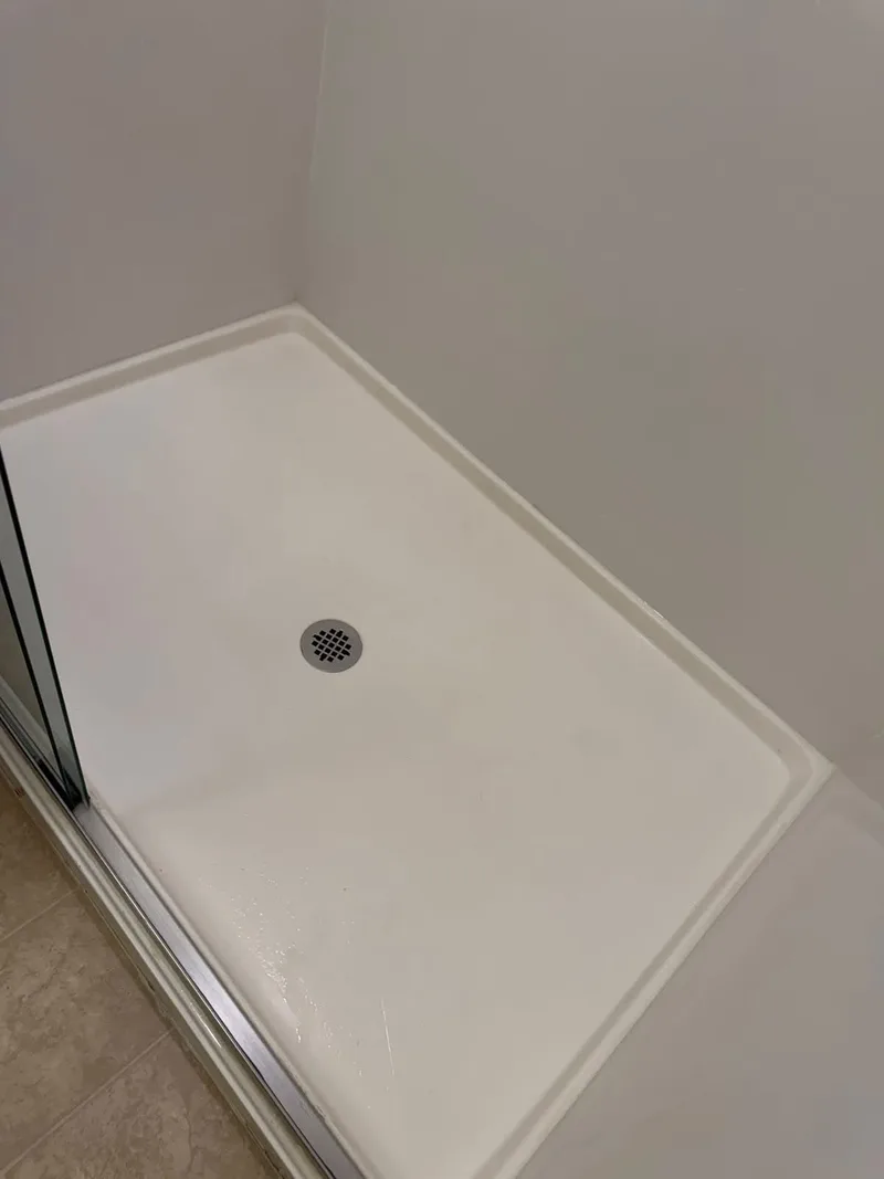 Shower floor after cleaning