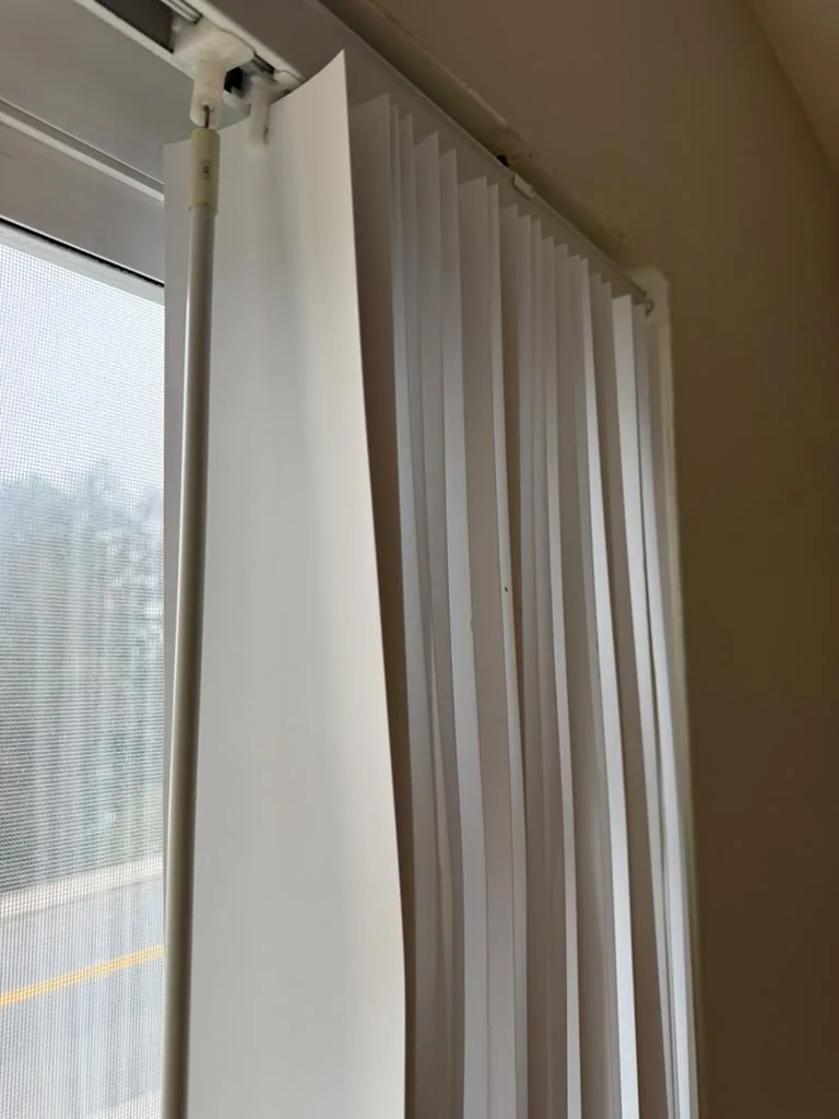 Window blinds after cleaning