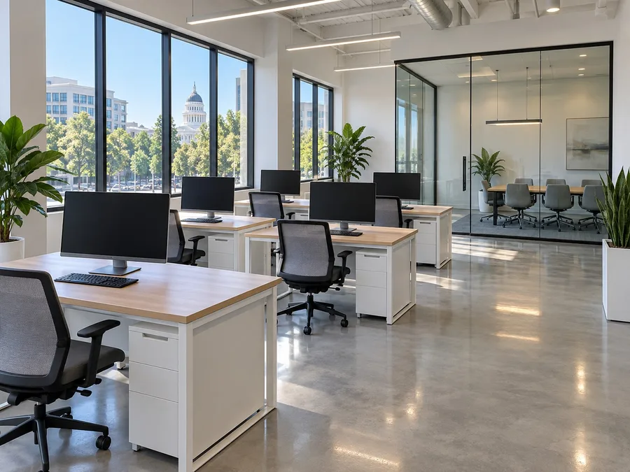 Clean, organized office