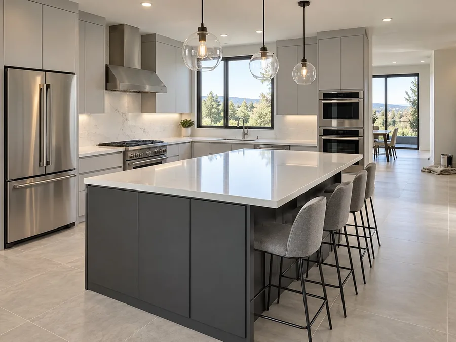 Newly remodeled kitchen, clean and dust-free